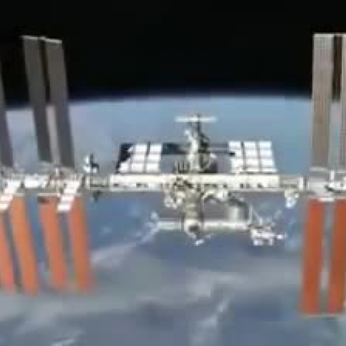 Astronauts in space station