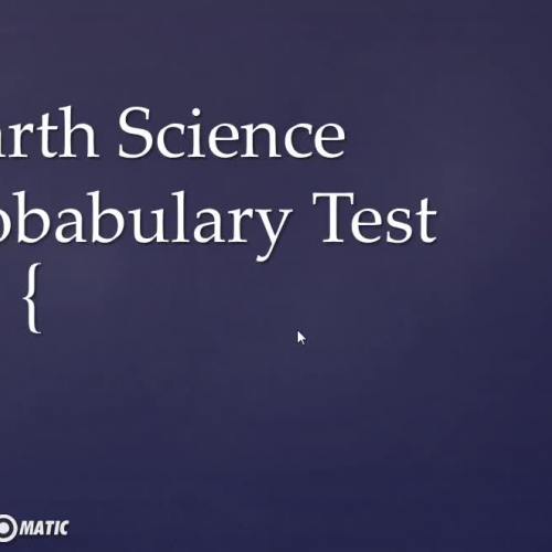 Earth Science Vocab Test Part 1