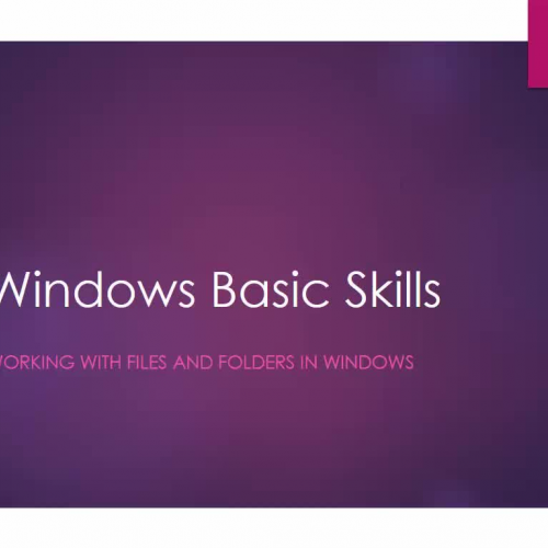 Windows Basic Skills