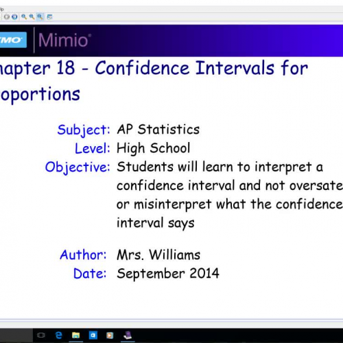 Chapter 18 - Confidence Intervals for Proportions - Part 1