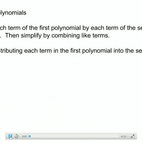 Multiplying Polynomials