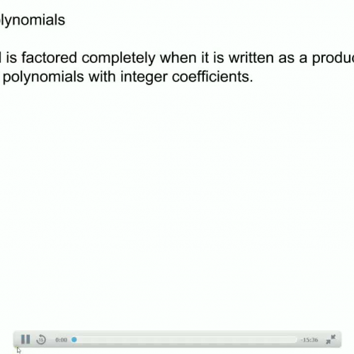 Factoring Polynomials