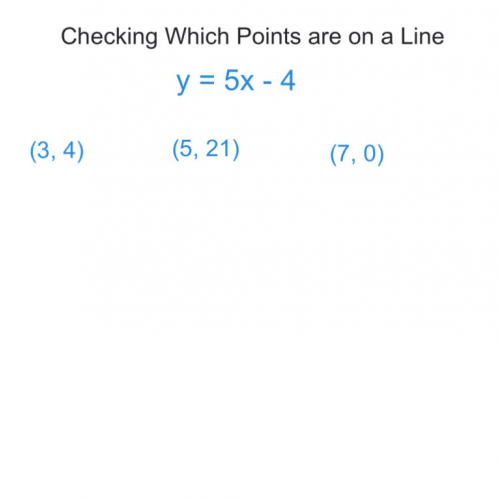 Figuring out which points are part of a line