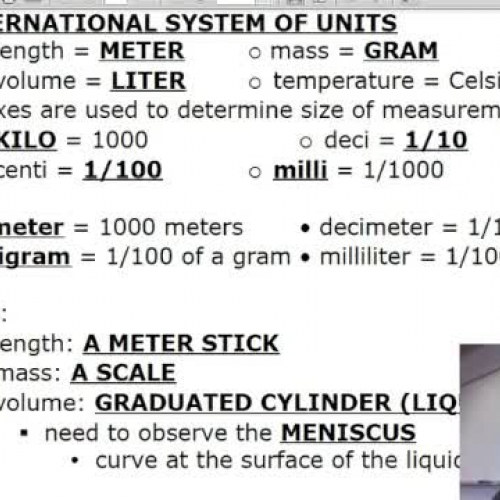 Units and Measurement Notes