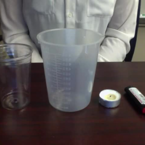 The effect of the size of the cover on the time a candle burns. 