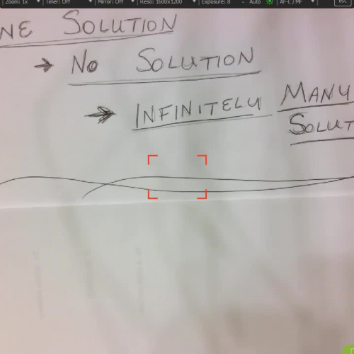 No Solution Infinite Solution One Solution
