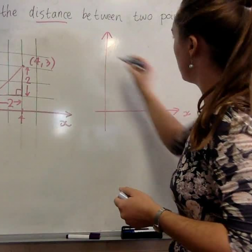 Finding the distance between two points using Pythagoras