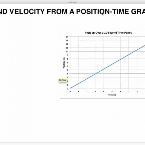 Finding Velocity from a Position-Time Graph