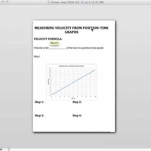 Finding Average Velocity from a Position-Time Graph