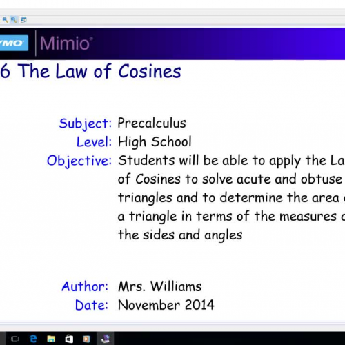 5.6 Law of Cosines