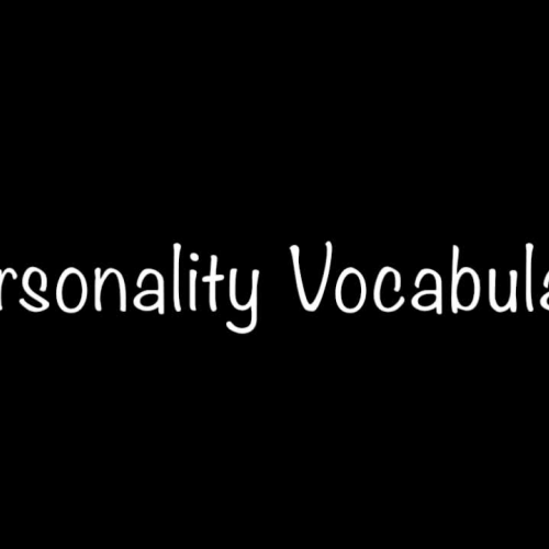 Personality Vocabulary 