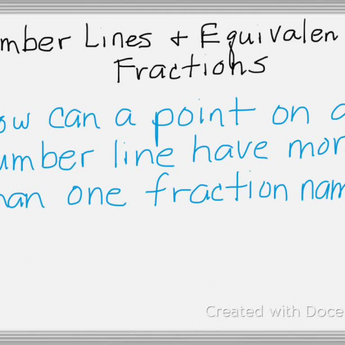 Number Lines & Equivalent Fractions