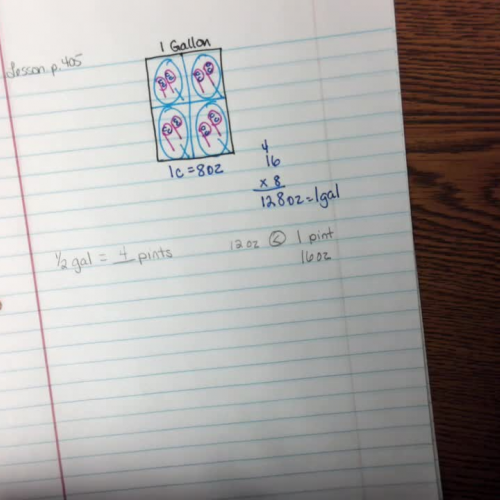 Course 1 - Lesson 78 - Capacity, Gallon Chart