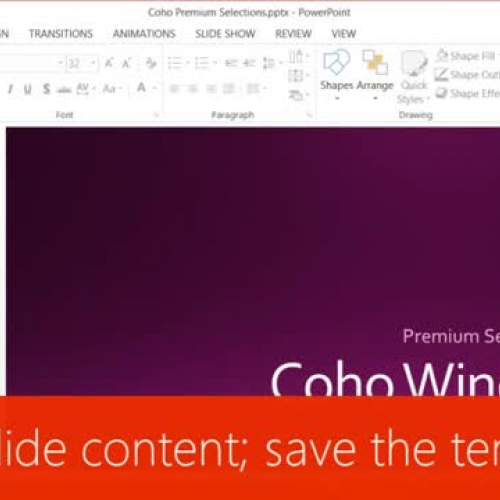 Create slide content and save the template