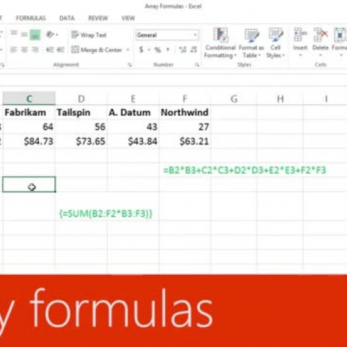 Array formulas 