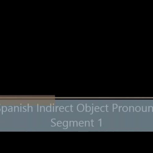 Spanish Indirect Object Pronouns - Segment 1