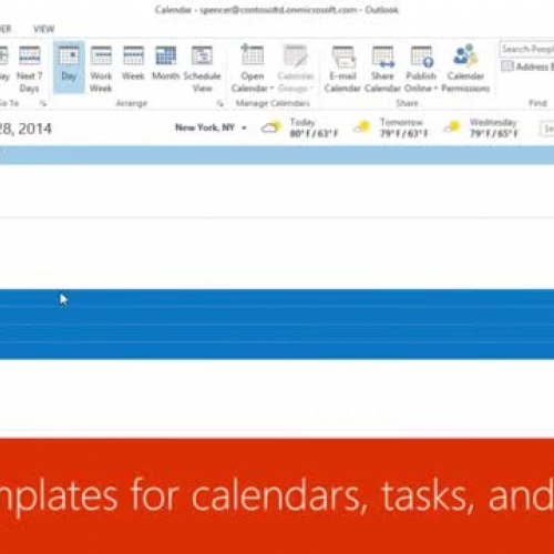 Create templates for calendars, tasks, and contacts