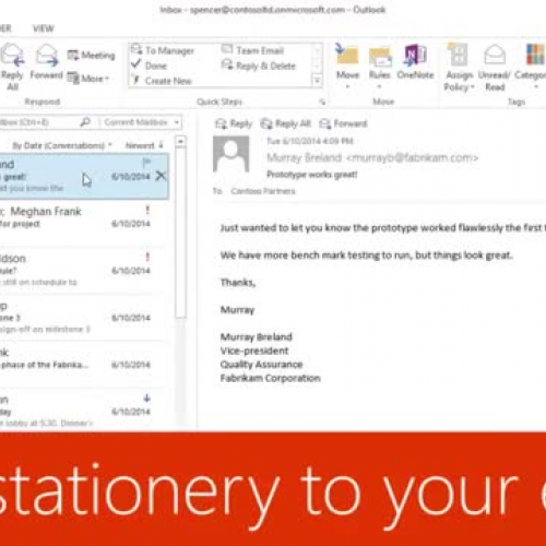 Add stationery to your email