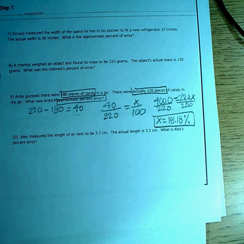 Percent of Error Notes