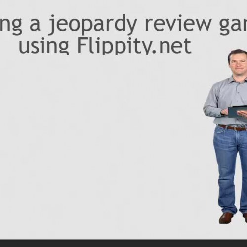 Creating an jeopardy interactive game using the flippity.net template 