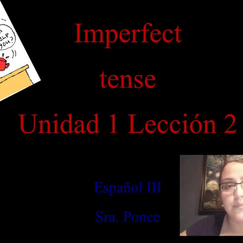 Introduction to the Imperfect tense