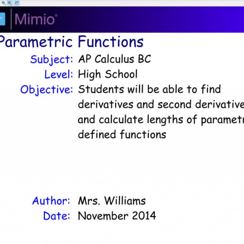 11.1 Parametric Functions