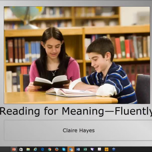 Reading for Meaning--Fluently (Webinar Recording)