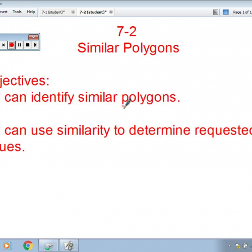 Section 7-2 Similar Polygons