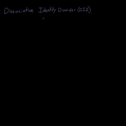 Dissci==iciatiev disorder