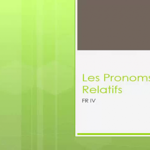 Les pronoms