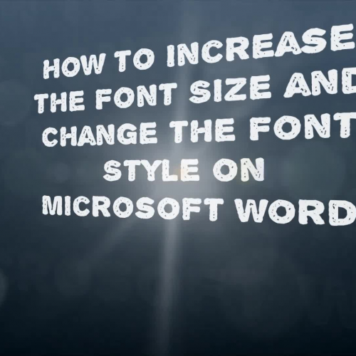 Microsoft Word Font Size and Style Tutorial