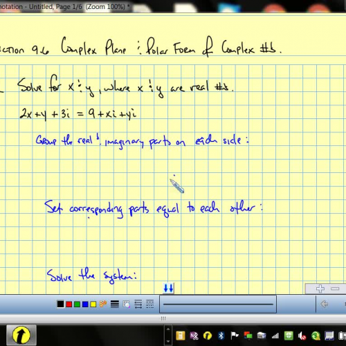precalculus 9.6 Polar form of complex numbers and the complex plane
