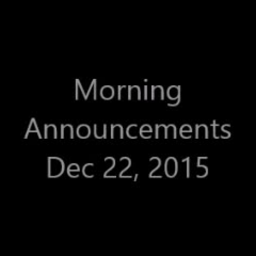 HBS Morning Announcements Dec 2015