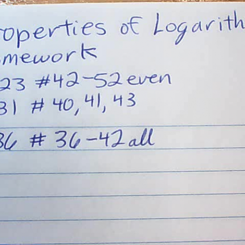 L09-02 - Properties of Logarithms part 2