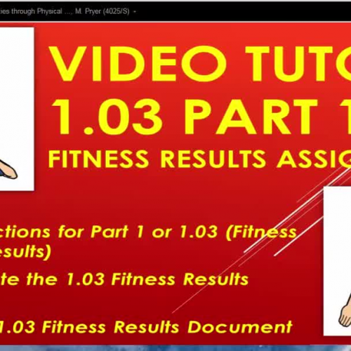 Tutorial:  1.03 Fitness Results Assignment 