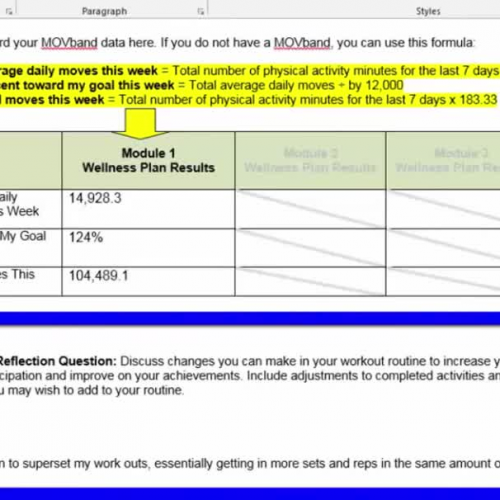 Tutorial:  1.09 Wellness Plan  Assignment 
