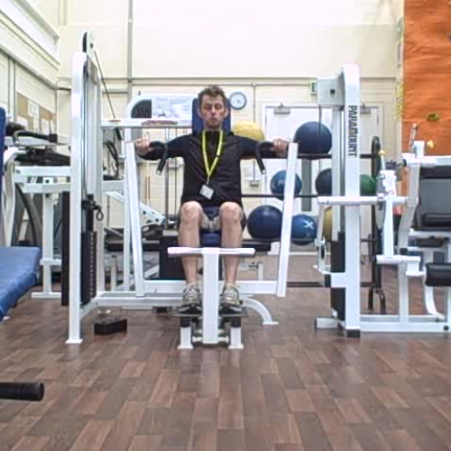 Seated Chest Press (Barbell Grip) Demonstration