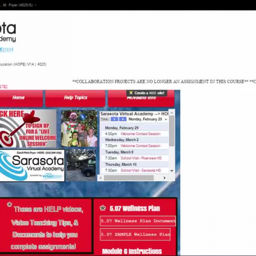 Course Homepage Tour 