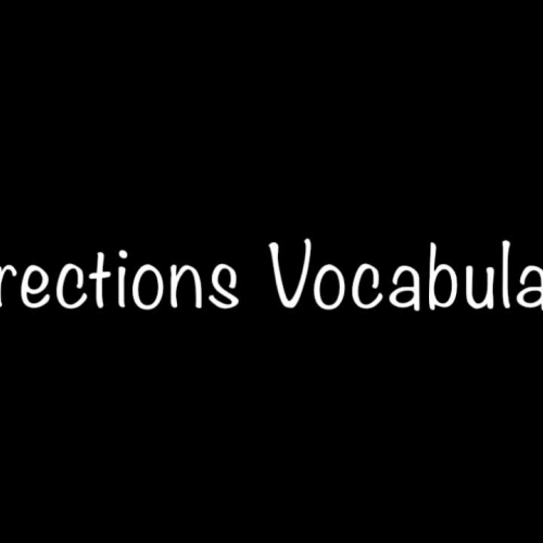 Direction Vocabulary 