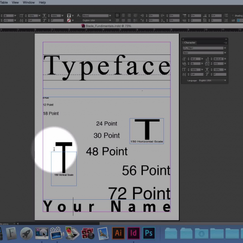 Type Fundamentals: Type Tool & Character Panel