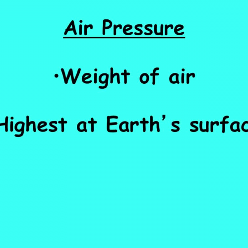 Air pressure, Wind, Systems Lecture