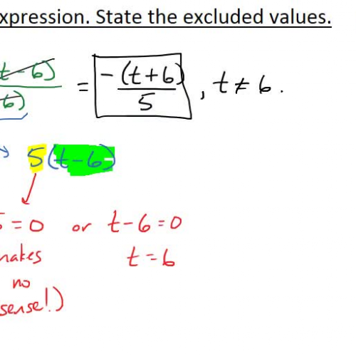 Algebra I @ Harrison: Simplifying Rational Expressions