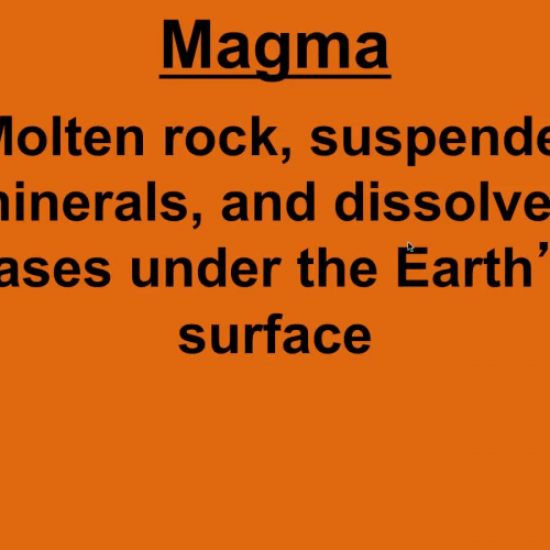 Magma, Lava, and Volcano Notes