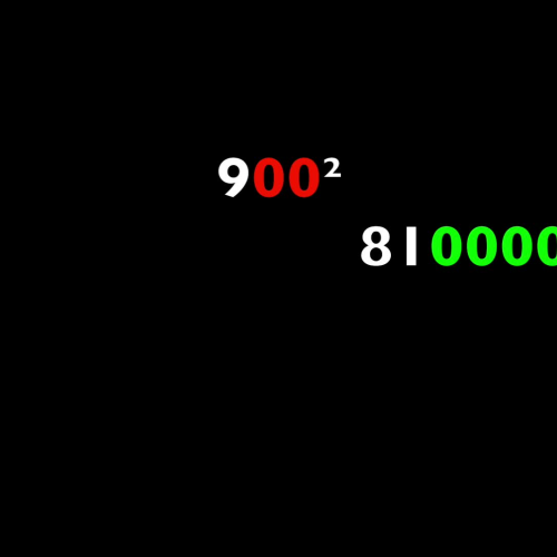 Squaring Numbers Ending in 0