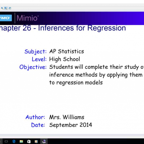 Chapter 26 - Inference for Regression