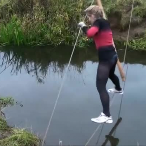 Rope bridge crossing  failure