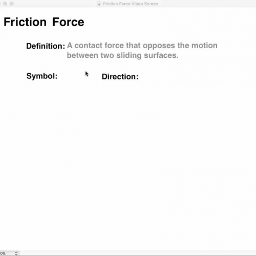 Friction Force  Definition