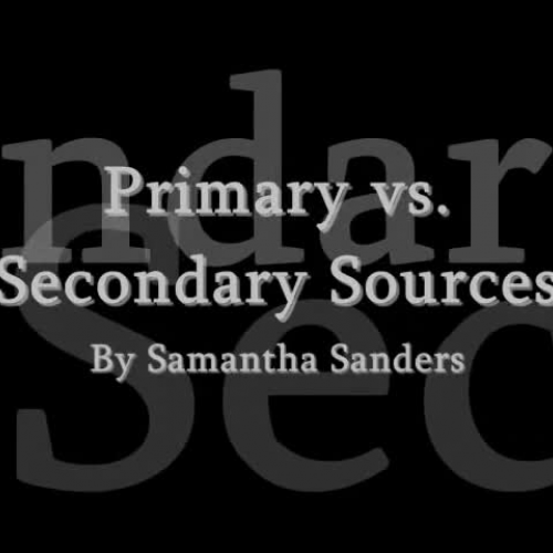 Primary vs. Secondary Sources- Civil Rights Movement