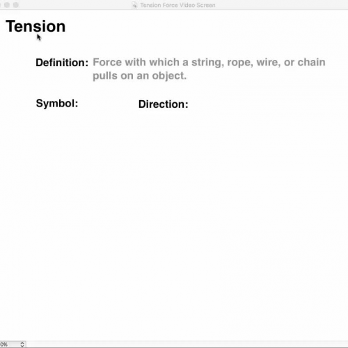 Tension Force Definition