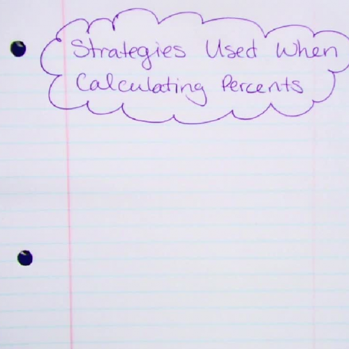 Strategies Used When Calculating Percents